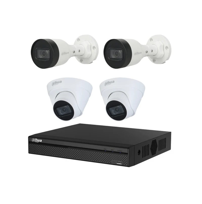 Kit de 4 cámaras de 2MP Wi-Fi y disco duro de 1TB Marca: Dahua