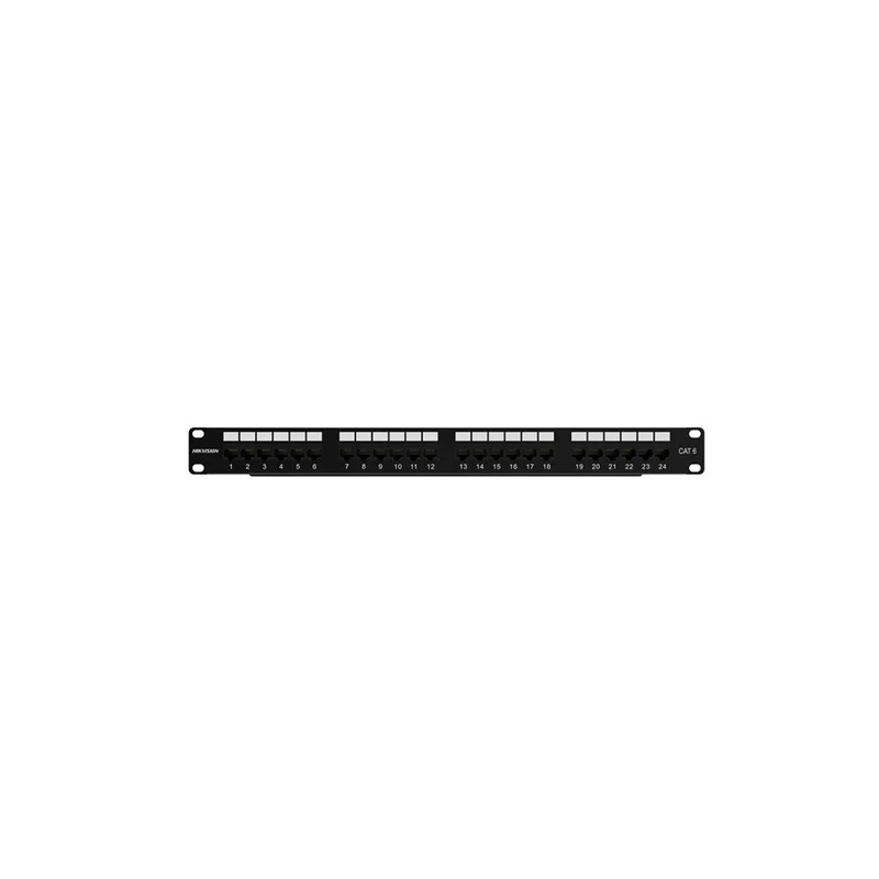Patch Panel Hikvision - Sin Blindaje - Cat 6 - 24 Puertos - 1 Unidad De Rack - DS1CP6U241U