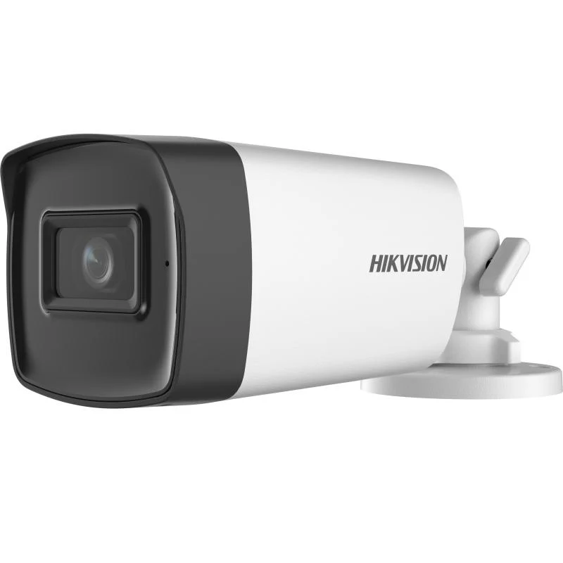 Cámara Bala Hikvision - Audio por Coaxitron Bala Turbohd 5 Megapixeles - Lente (2.8 mm - 3.6 mm) - Exterior IP67 - 40 mts IR EXIR - DS2CE17H0TIT3FS