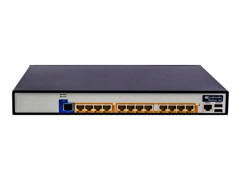 Gateway VoIP AudioCodes Mediant 800C, 4 puertos E1/T1 + 4 FXS, SIP