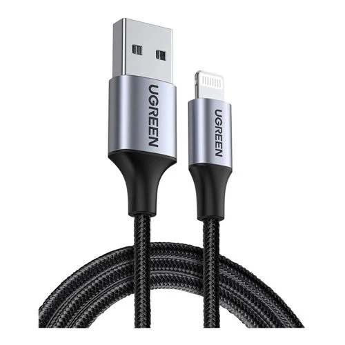 Cable USB-A a Lightning UGreen Trenzado 2m Negro
