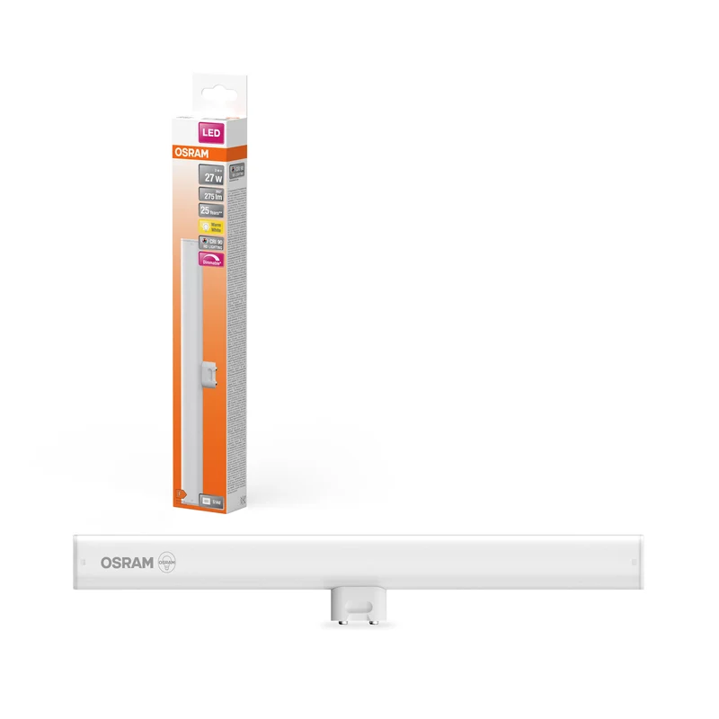 Lámpara LED OSRAM LEDinestra de 30 cm, 3 W, 275 lm, mate, S14d, blanco cálido