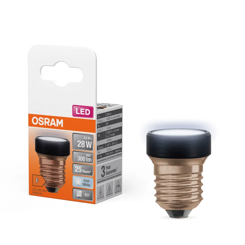 Lámpara LED OSRAM Star Design, negra, blanco frío, 3,5 W, mate, 4000 K