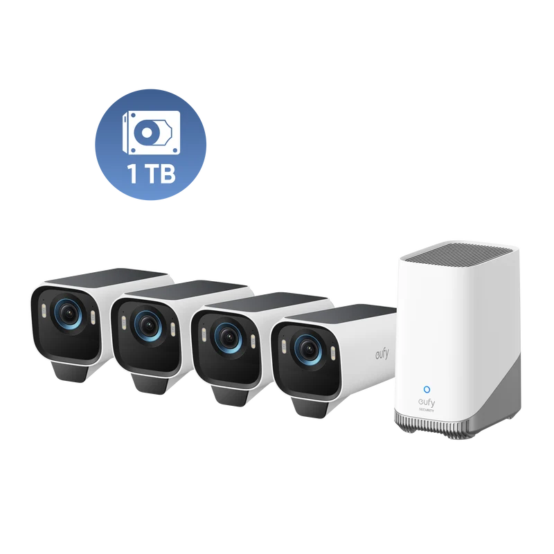 eufyCam S3 Pro 4-Cam Kit + 1 TB Hard Drive