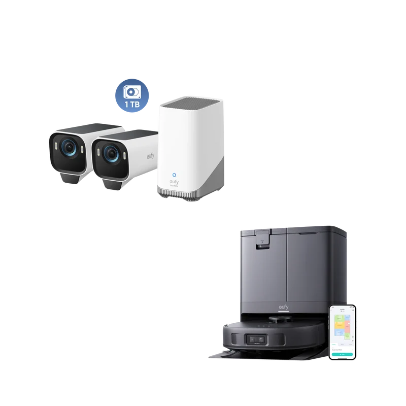 eufy X10 Pro Omni + eufyCam S3 Pro 2-Cam Set + 1 TB Hard Drive