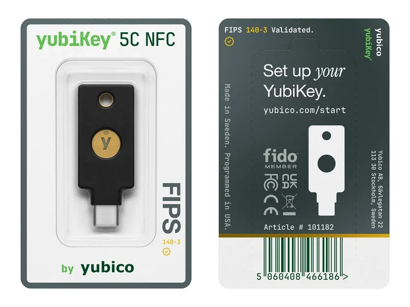 Llave de Seguridad Yubico YubiKey 5C NFC FIPS