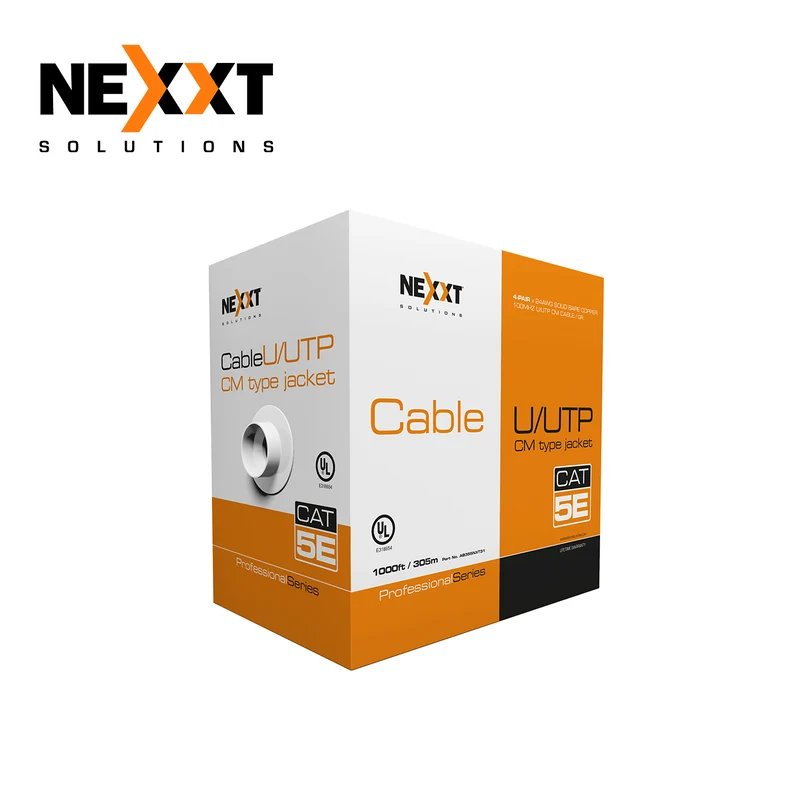 Cable Cat5 E UTP Cable 4P 24AWG CM 305m AB355NXT31 Marca: Nexxt