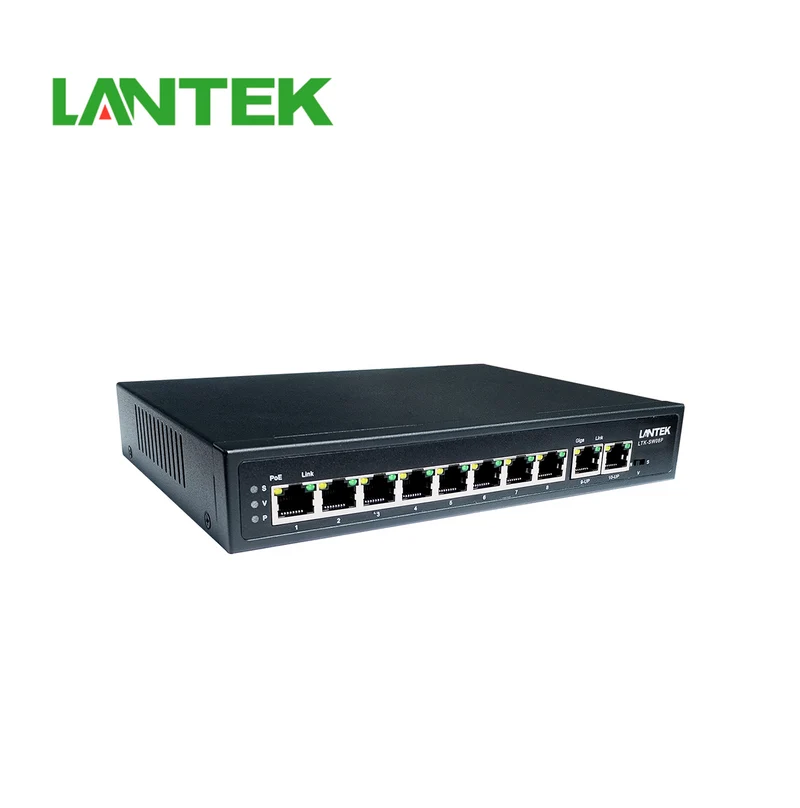 Switch PoE 8FE + 2GE, 1 y 2 60W LTK-SW08P Marca: Lantek