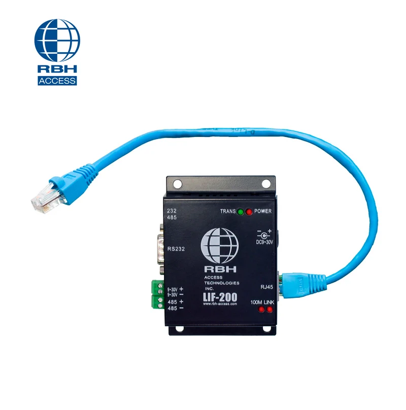 Puerta de enlace LAN TCP / IP 10/100MB, RS232 y RS485 RBH-LIF-200 Marca: RBH ACCESS