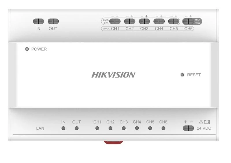 Hikvision DS-KAD706Y, distribuidor maestro de vídeo y audio de 2 hilos de Hikvision