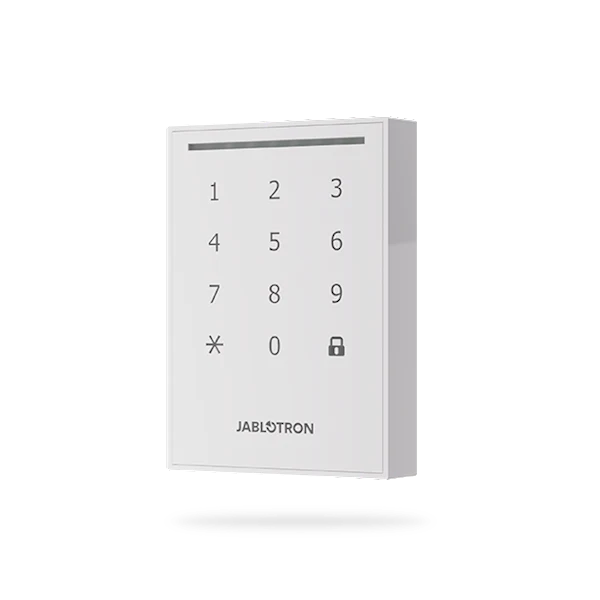 Jablotron JA-121E-WH: unidad de control exterior con lector, color blanco
