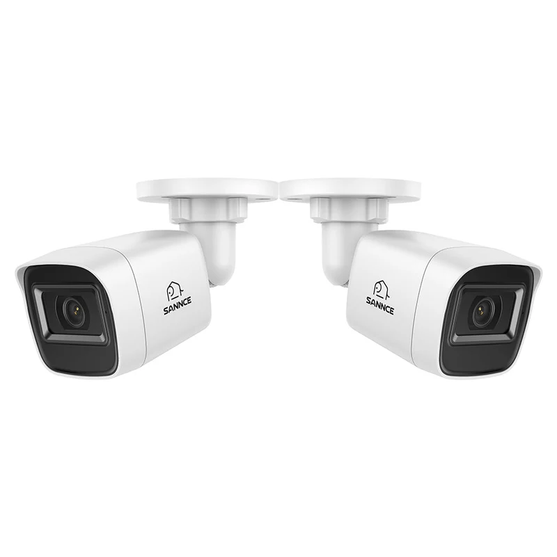 2MP 2pcs Outdoor Bullet CCTV Cameras, Smart Human / Vehicle / Motion Detection(2-Pack)