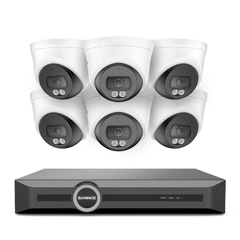 WD800 - 4K POE Security Camera System w/ Audio, S+265., AI Detection, Dual-Light Color Night Vision, IP67 Waterproof