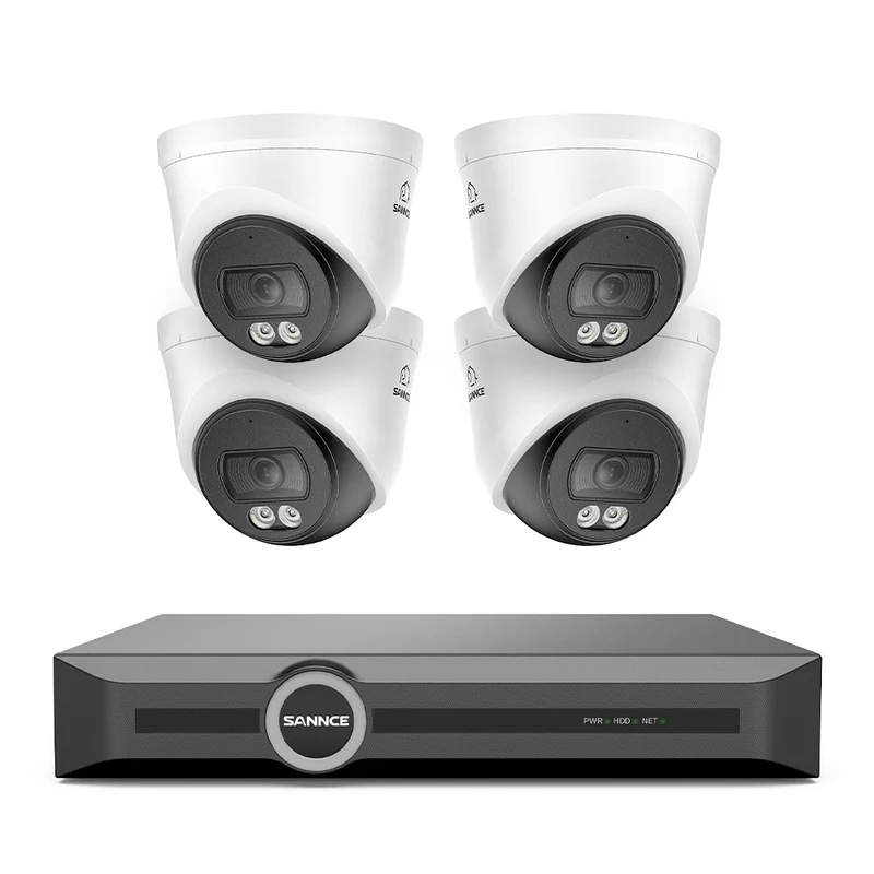 WD800 - 4K POE Security Camera System w/ Audio, AI Detection, Dual-Light Color Night Vision, IP67 Waterproof
