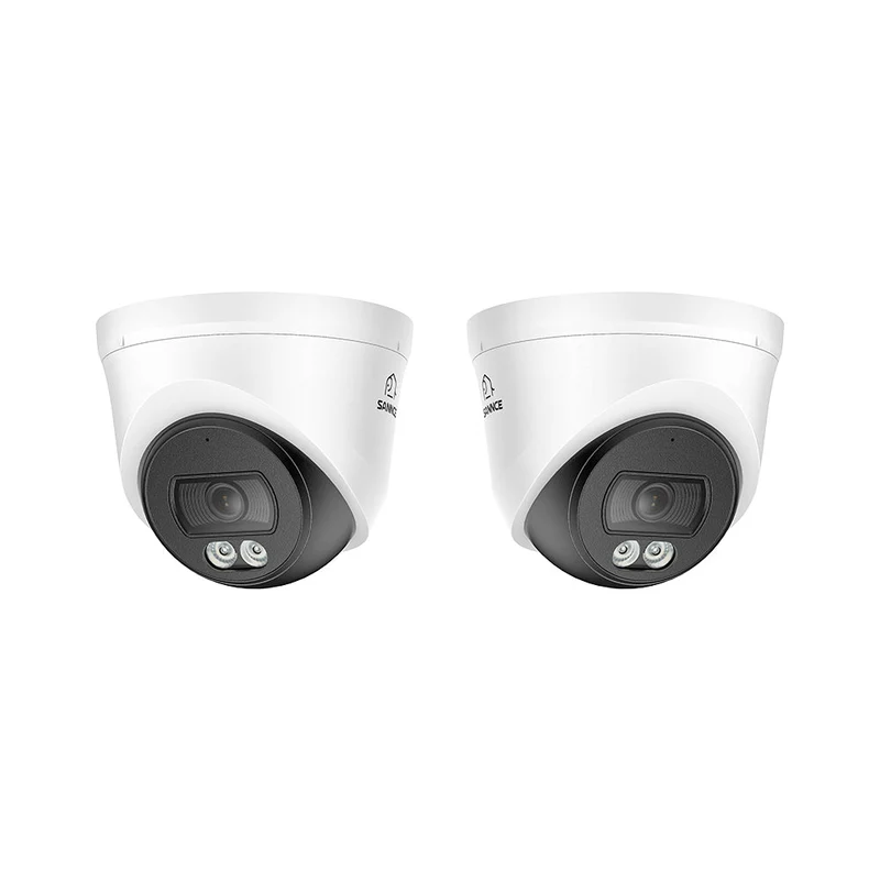 WD800 - Add-on 4K POE Dome Security Camera w/ Audio, AI Detection, Wider-Angle, Dual-Light Color Night Vision, IP67 Waterproof