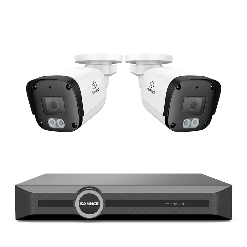 FW800 - 4K POE Security Camera System w/ Audio, AI Detection, Dual-Light Color Night Vision, IP67 Waterproof