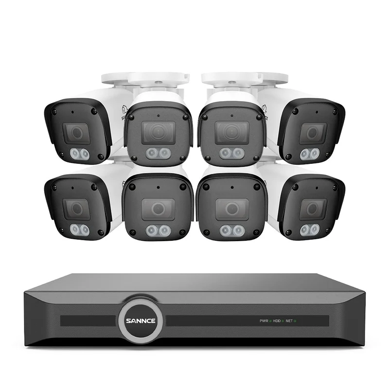 FW800 - 4K POE Security Camera System w/ Audio, AI Detection, Wider-Angle, Dual-Light Color Night Vision, IP67 Waterproof