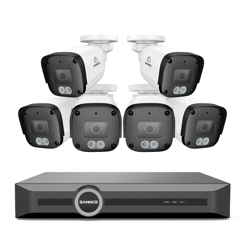 FW800 - 4K POE Security Camera System w/ Audio, AI Detection, S+265, Dual-Light Color Night Vision, IP67 Waterproof