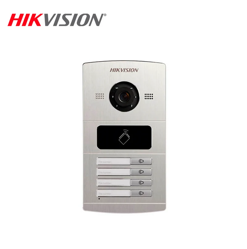 Video portero Frente de calle IP de 4 botones DSKV8402IM Marca: Hikvision