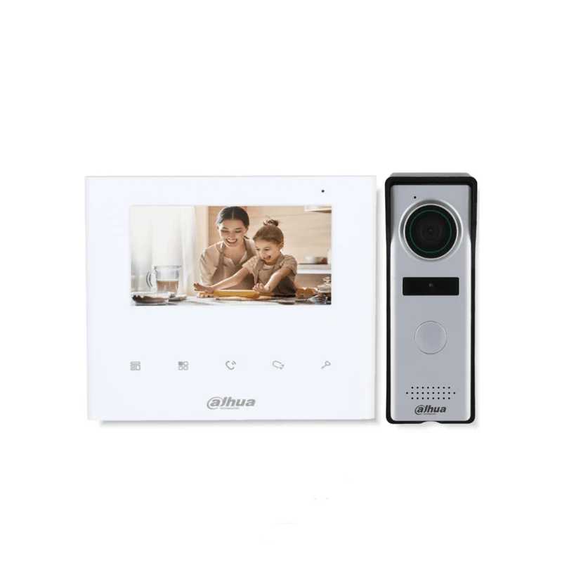 Kit video portero análogo con monitor HD 4.3” IP66 KTA04 Marca: Dahua