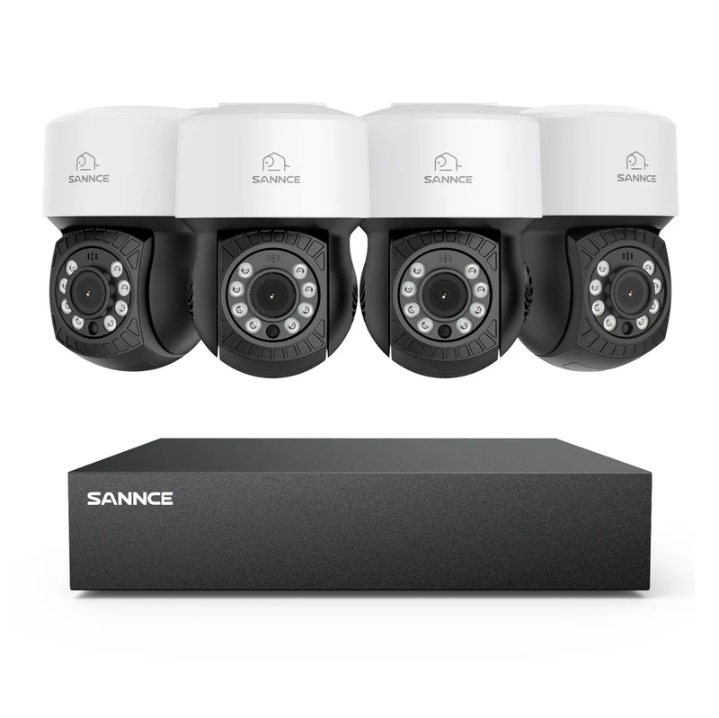 1080P 8 Channel PT Security Camera System - Hybrid 5-in-1 DVR, Pan & Tilt CCTV Camera, 100 ft Night Vision, Motion Detection, Outdoor, Waterproof
