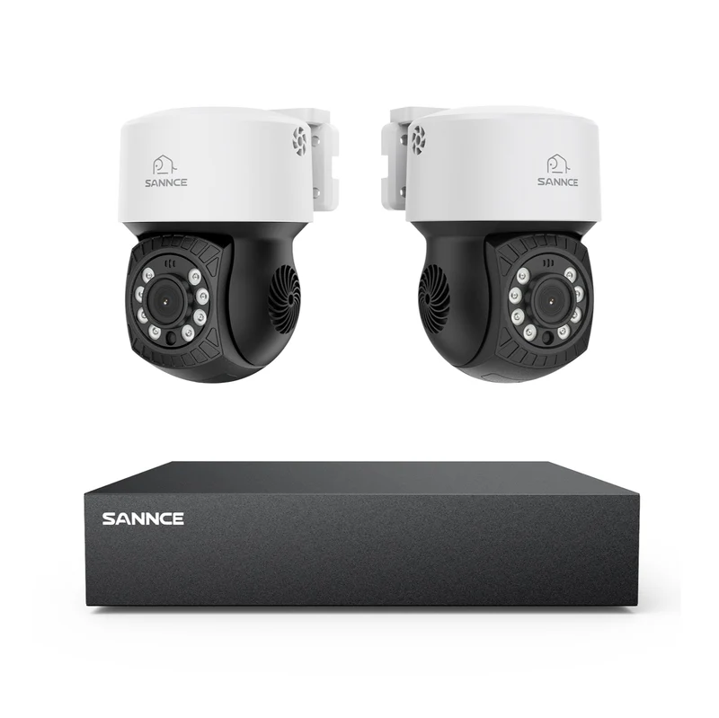 1080P 8 Channel PT Security Camera System - Hybrid 5-in-1 DVR, Pan & Tilt CCTV Camera, 100 ft Night Vision, Motion Detection, Outdoor, Waterproof