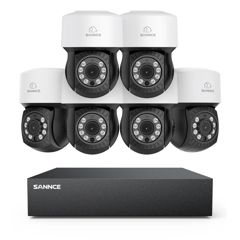 1080P 8 Channel PT Security Camera System - Hybrid 5-in-1 DVR, Pan & Tilt CCTV Camera, 100 ft Night Vision, Motion Detection, Outdoor, Waterproof