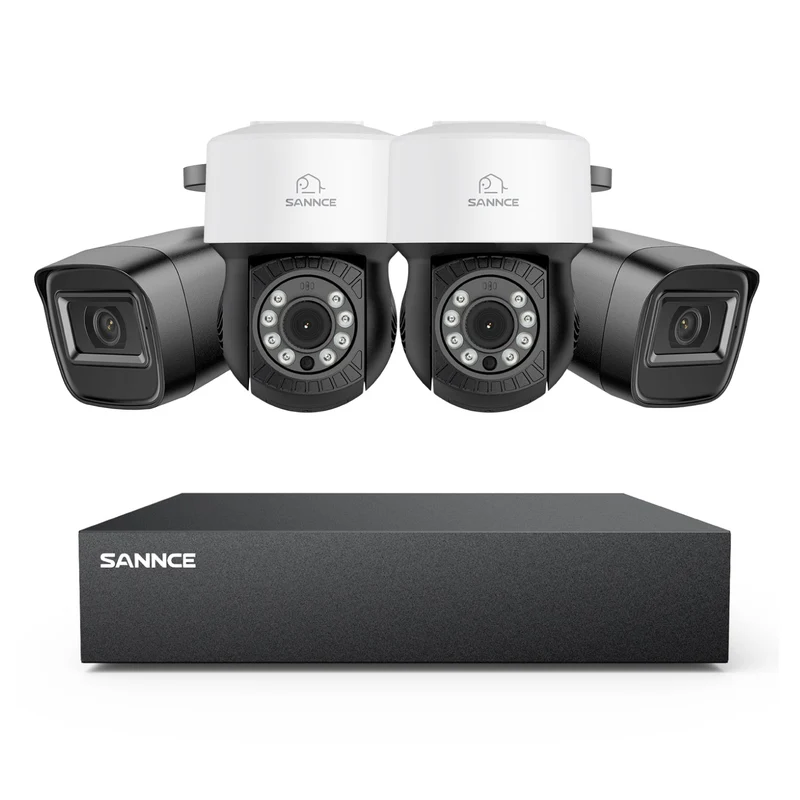 1080P 8 Channel PT Security Camera System - Hybrid 5-in-1 DVR, Pan & Tilt CCTV Camera, 100 ft Night Vision, Motion Detection, Outdoor, Waterproof