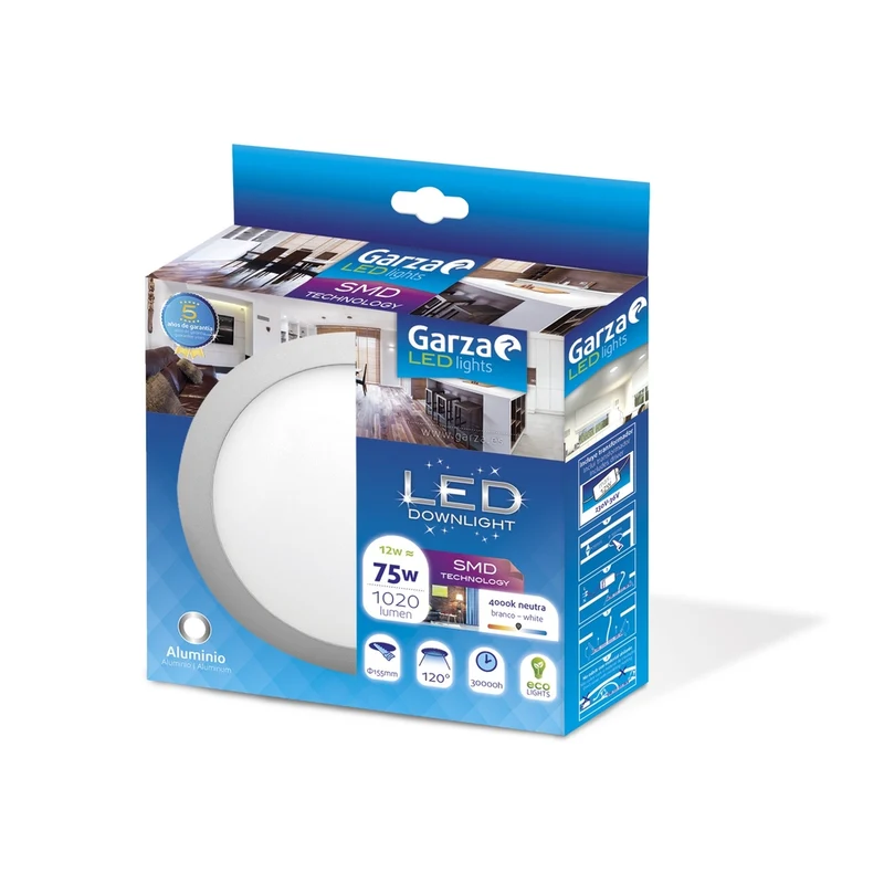 Downlight Empotrable Circular Extraplano Nickel