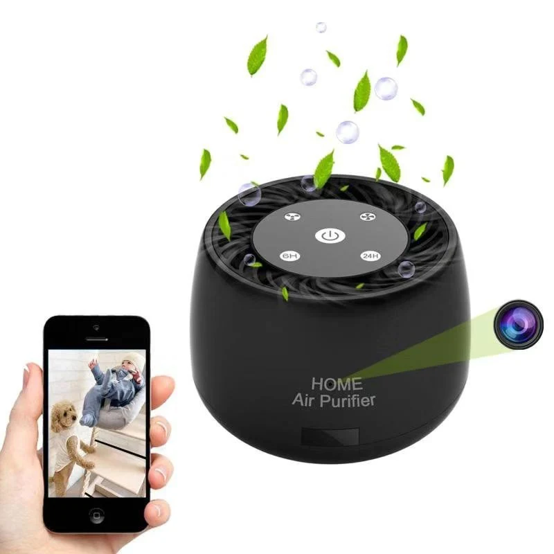 Ventilador Purificador de Aire WiFi con cámara de seguridad
