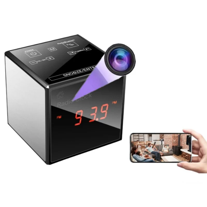 Reloj Despertador con cámara WiFi con Radio