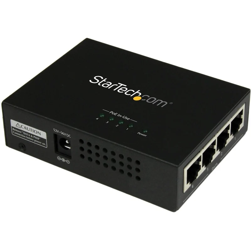 Switch de Red StarTech.com StarTech 4 Port Gigabit Midspan