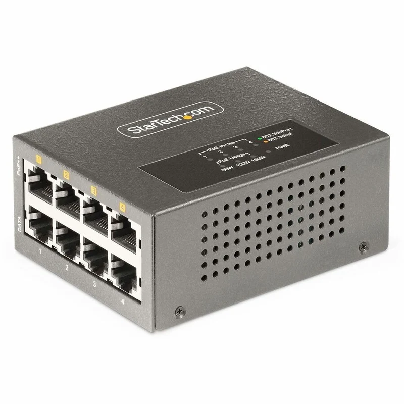 Switch de Red StarTech.com StarTech 4-Port Multi-Gigabit PoE++ Injector