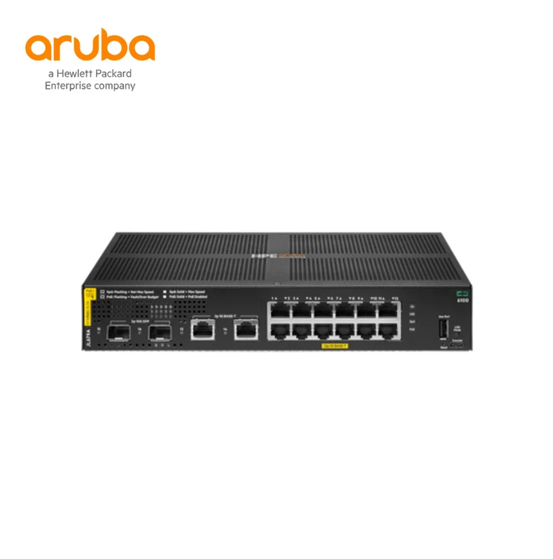 Switch HPE CX 6100 12G Clase 4 PoE 2G/2SFP+ 139W JL679A Marca: Aruba Networking