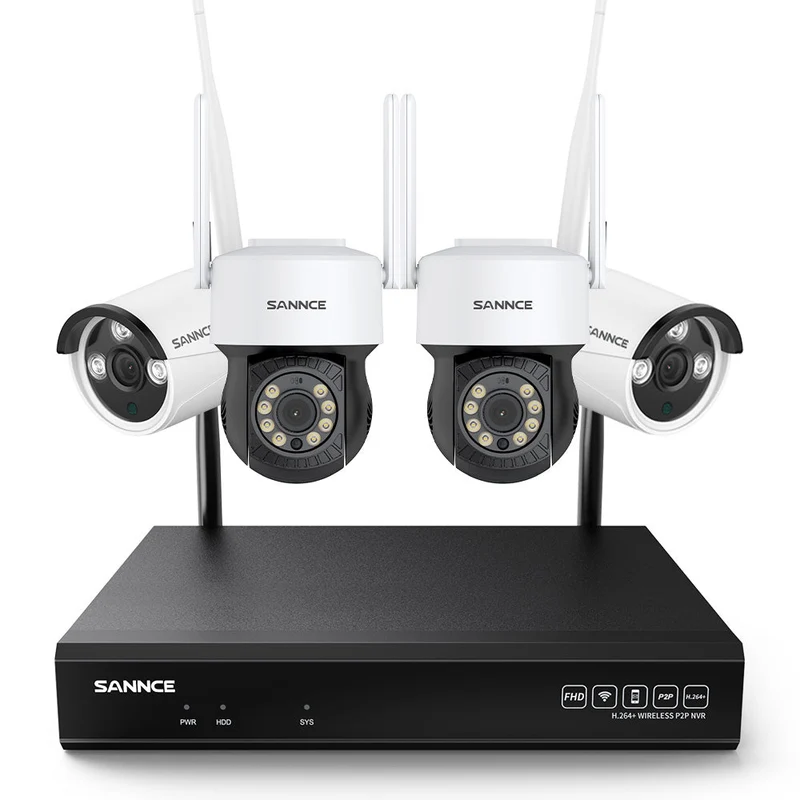 8MP 10-Channel Wireless PT Security Camera System, Pan & Tilt, Two-Way Audio, IP66 Waterproof, Smart AI Human Detection, Work With Alexa