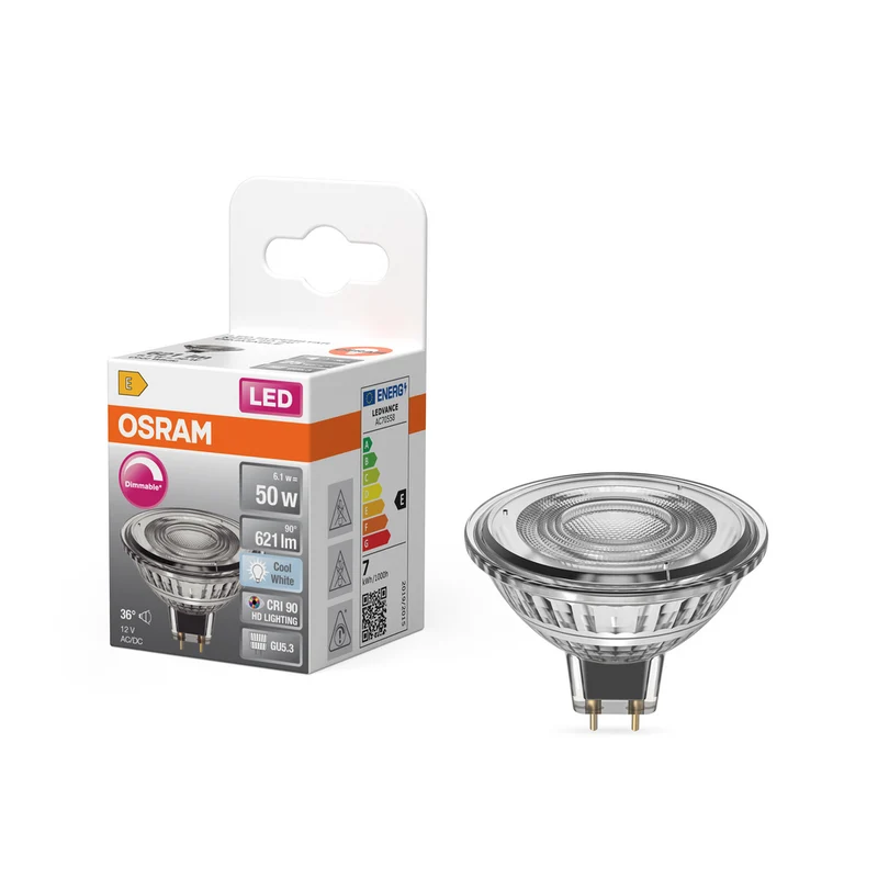 Lámpara LED OSRAM SUPERSTAR MR16 12 V 6,8 W 940 GU5.3, 621 lm, 4000 K, blanco frío