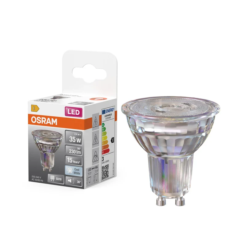 Foco LED OSRAM LED STAR PAR16 (ex 35W) 2,6W / 4000K blanco frío GU10