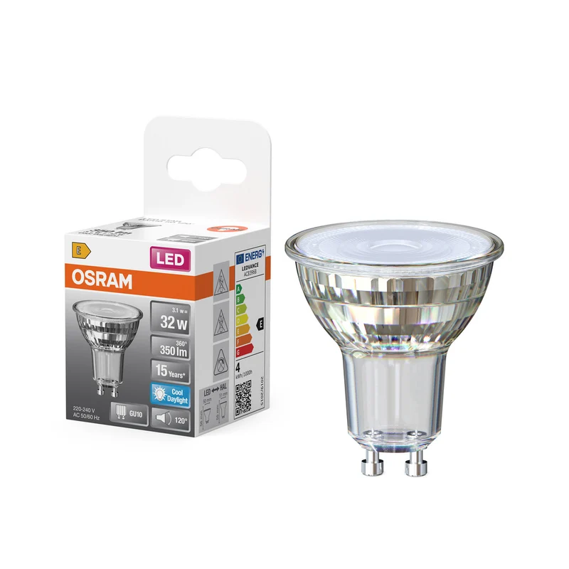 Lámpara reflectora LED OSRAM Star, 4,3 W, 350 lm, GU10, luz diurna fría