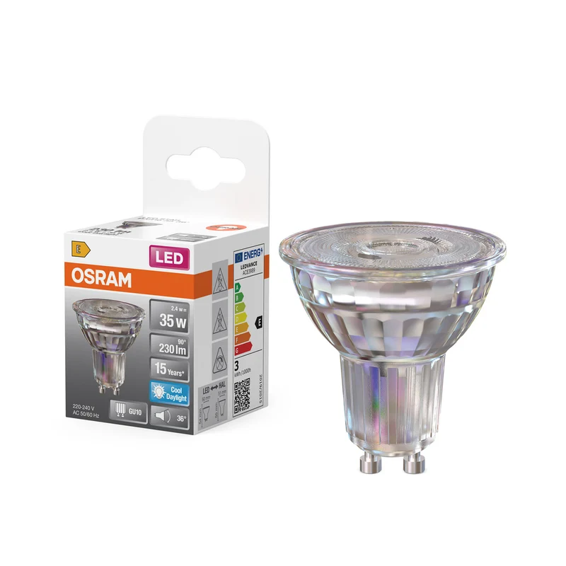 Foco LED OSRAM LED STAR PAR16 (ex 35W) 2,6W / 6500K blanco frío GU10