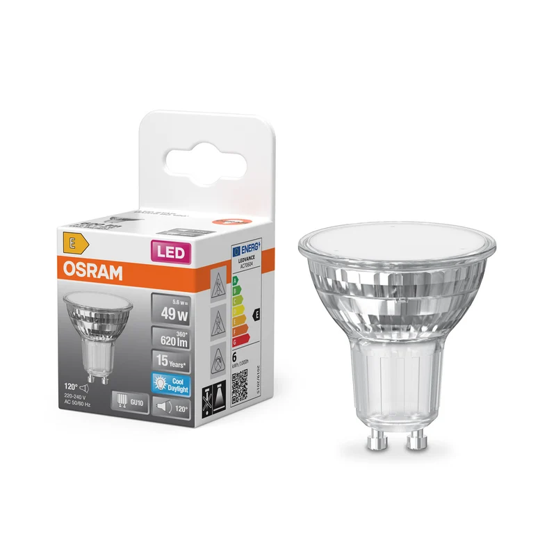 Lámpara reflectora LED OSRAM Star, 6,9 W, 620 lm, GU10, luz diurna fría