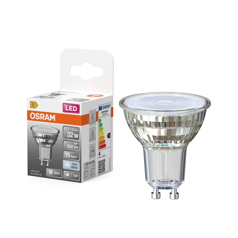 Lámpara reflectora LED OSRAM LED STAR PAR16 4,3 W 840 GU10, 350 lm, 4000 K, blanco frío