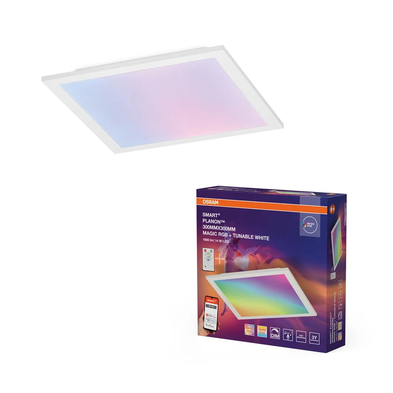 Panel de luz mágico OSRAM SMART+ WIFI 30x30cm, 18W, 1600lm, blanco