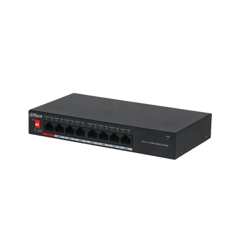 Switch POE de 8 puertos Giga Watch dog 96W PFS3008-8GT-96 Marca: Dahua