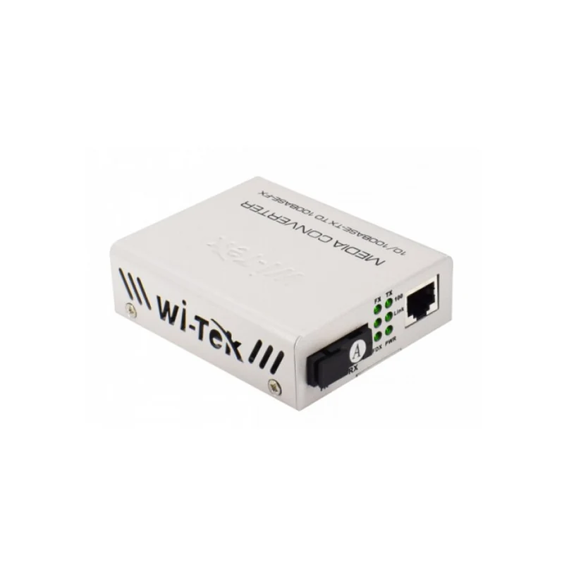 Convertidor de medios de fibra óptica monomodo de 25KM 1000Mbps WI-MC101G Marca: Wi-Tek