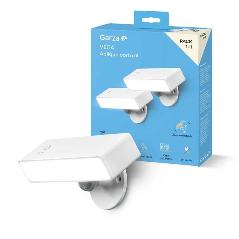 Aplique LED portátil Vega plástico
