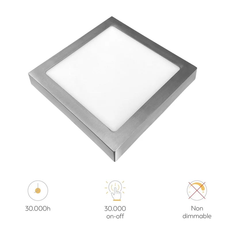 Downlight de Superficie Cuadrado Blanco