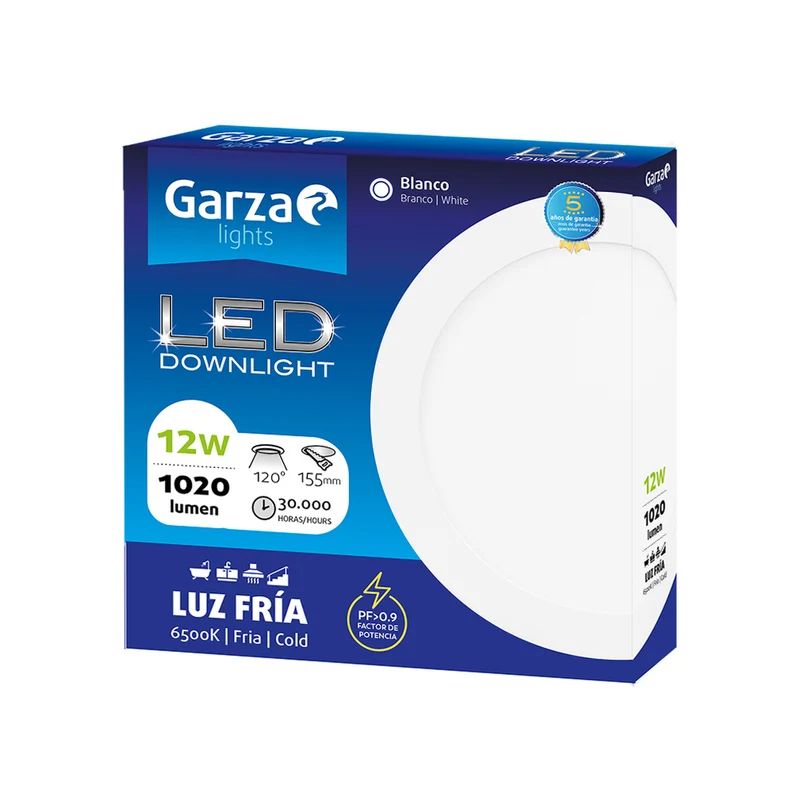 Downlight Empotrable Circular Extraplano Blanco