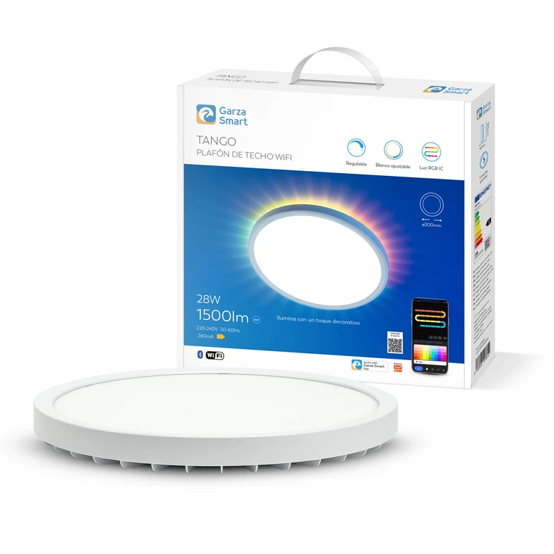 Plafón de techo Wifi Tango con luz indirecta RGB IC