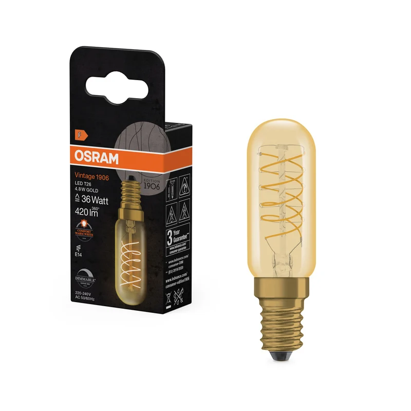 OSRAM Vintage 1906® LED Formas especiales regulable 4.8W 822 Oro E14 1