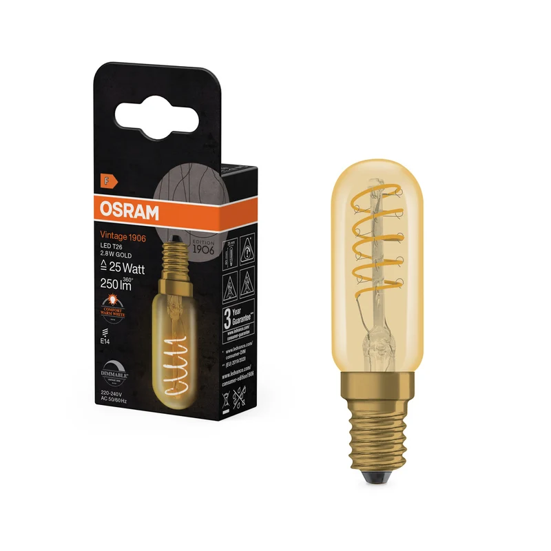 OSRAM Vintage 1906® LED Formas especiales regulable 2,8 W 822 Oro E14 1